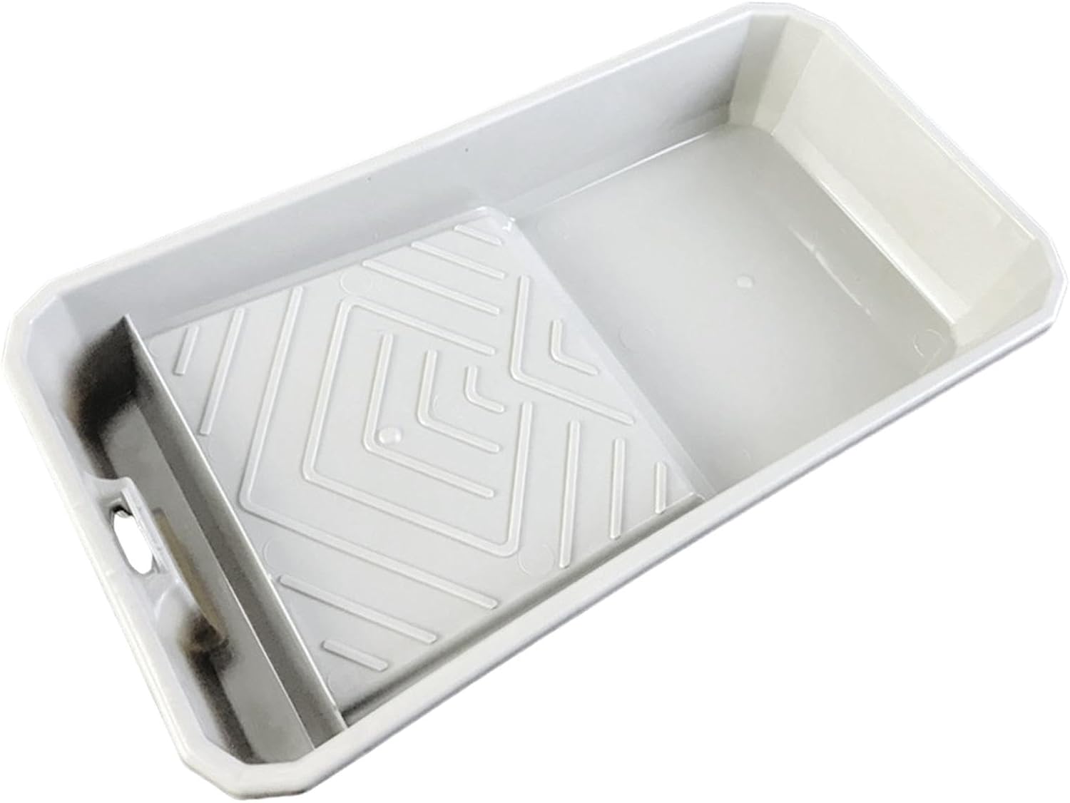 Bandeja para rodillo de pintura gran capacidad, bandeja multifuncional resistente de material PP con bolsillo profundo para pintura, adecuada para mejoras en el hogar y taller, gris 29.5x15.5x6.5cm miniatura 1