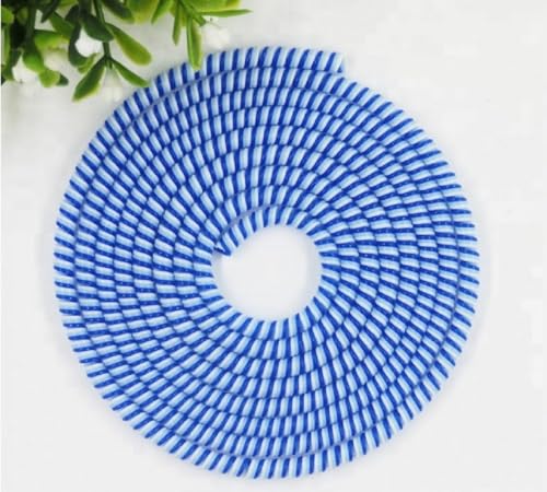 Image of Spiral Cable Protector- Cable Saver, Cord Organizer, Cable Wrap, Prevents Cable Fraying - Flexible Silicone Cable Protector for iPhone, Android, USB Cables, Earphone (Blue)