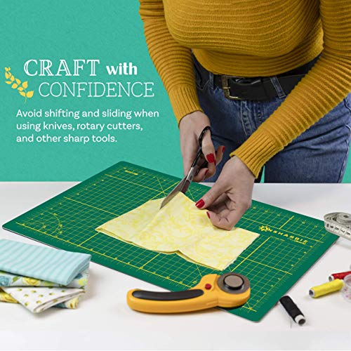 Cutting Mat for Sewing & Crafts - 12x18inches, Sturdy Rotary Cutting Mat w/ Self Healing, Non Slip Surface - Perfect Craft, Fabric Cutting Board for Quilting & Sewing - Large Double Sided Mats