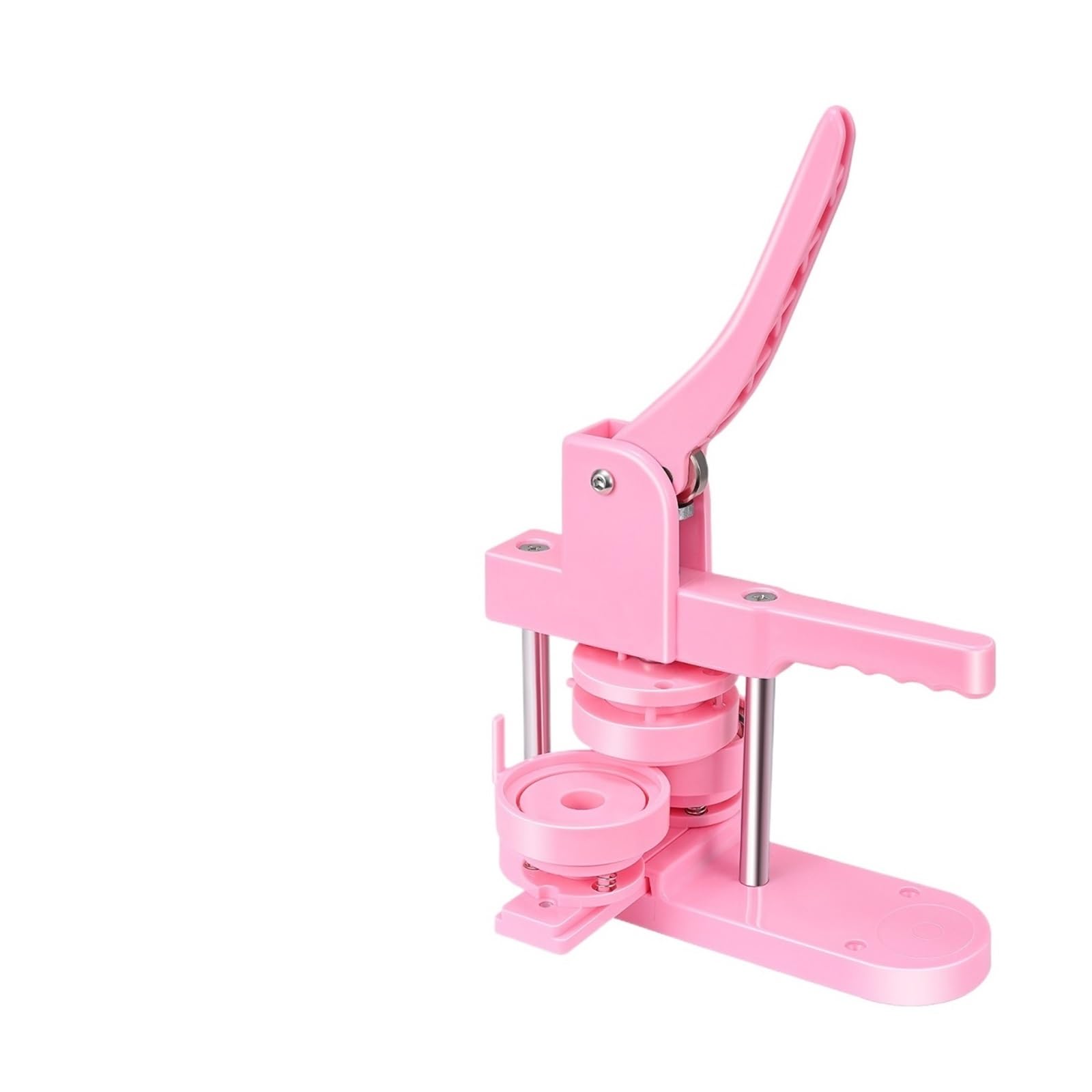 Merhovo I Button Maker Machine Pink Button Bad Maker Machine 32/58Mm Pin Press With 300Sets Supplies + 2 Round Cutter