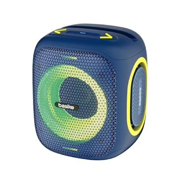 Basike, Portátil MINI Caixa de Som Bluetooth, 30W RMS, IPX5/TWS, Suporta Função de Rádio FM, Power BASS (Azul)