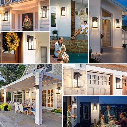 Image of MAXvolador Outdoor Wall Light Fixture, Exterior Waterproof Wall Lantern