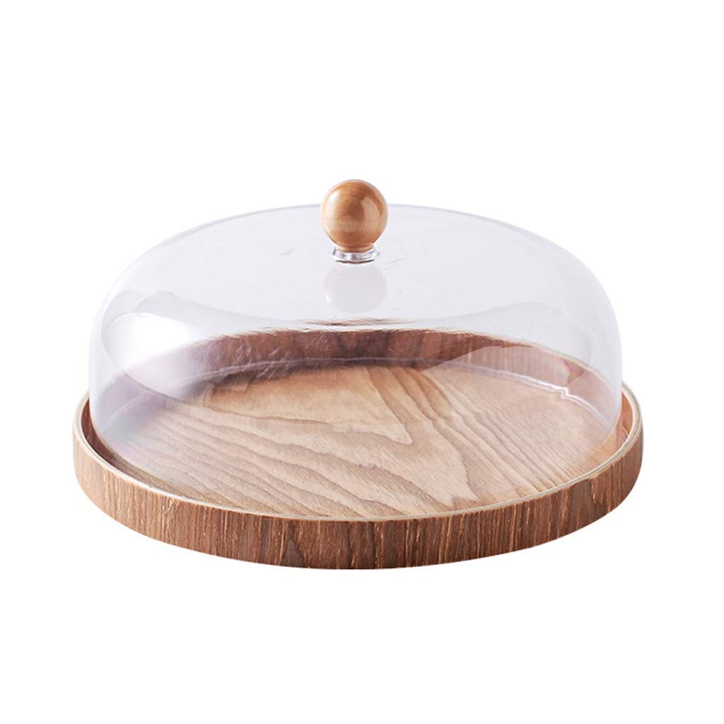 Plateau de découpage au fromage en bois avec couvercle cloche gâteau et pain