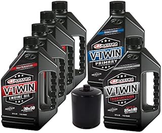 MaximaHiflofiltro VTTOCK14 Complete Engine Oil Change Kit for V-Twin Full Synthetic Harley Davidson Twin Cam, 6 Quart