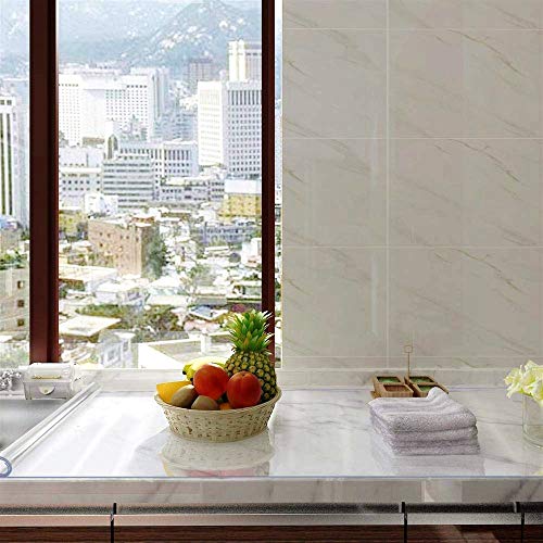 Necaux Custom Multi-Size 1.5Mm Thick Clear Pvc Table Cover Protector - 24 X 36 Inch Rectangular Plastic Tablecloth Desk Pad thumb #8