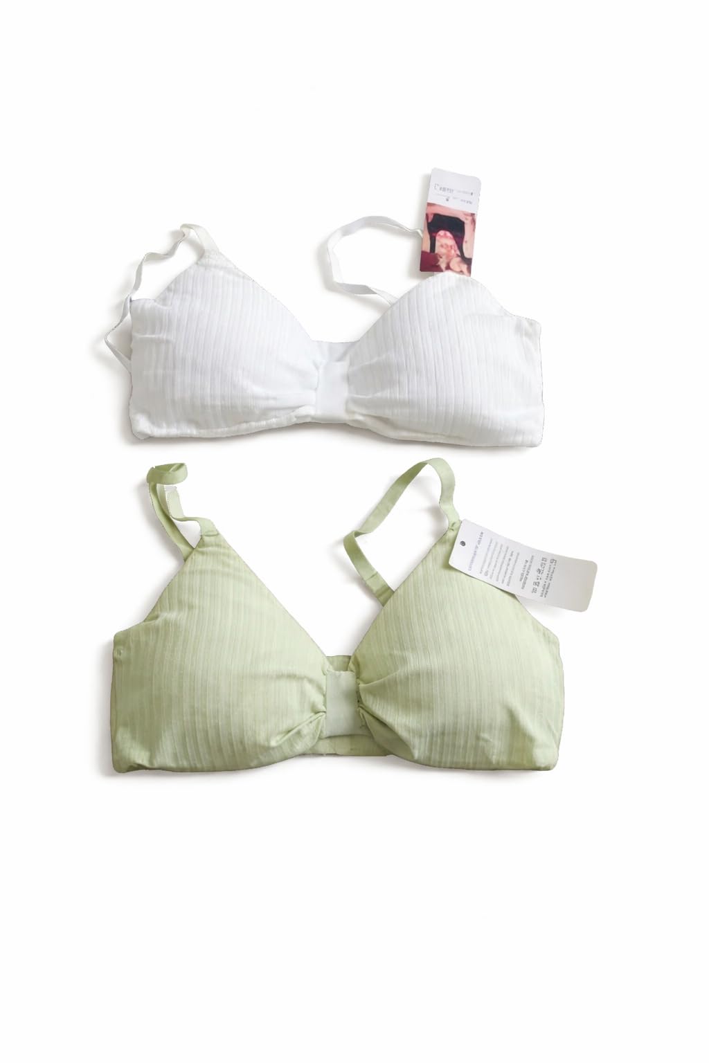 DC' Ribbed Bikini Top,Front Tie Detail, Adjustable Straps/Pack of 2/Free Size 28-32-image-6