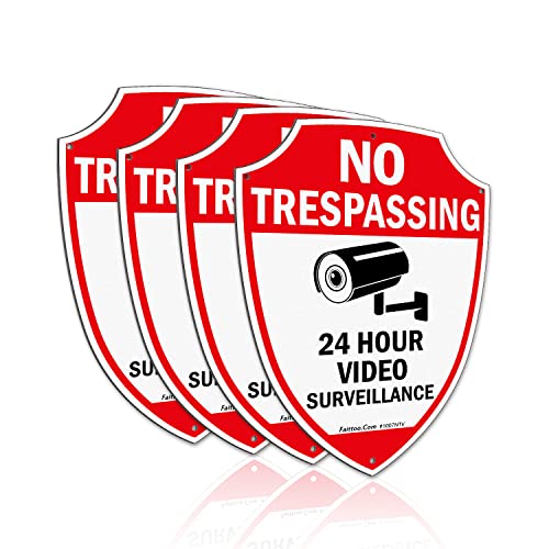 Panneau vidéosurveillance alu pour dissuader les cambrioleurs et sécuriser l'extérieur de la maison