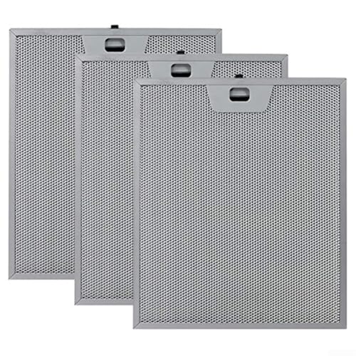 Campana extractora de aluminio de 300 x 250 mm, cinco capas de metal, extractor de grasa, para eliminación de olores y humos, pantallas de malla de ventilación de cocina, juego de 3