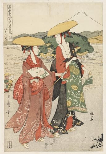 Mural de Kitagawa Utamaro en lienzo de 60x90cm para decoración de paredes de salón 1