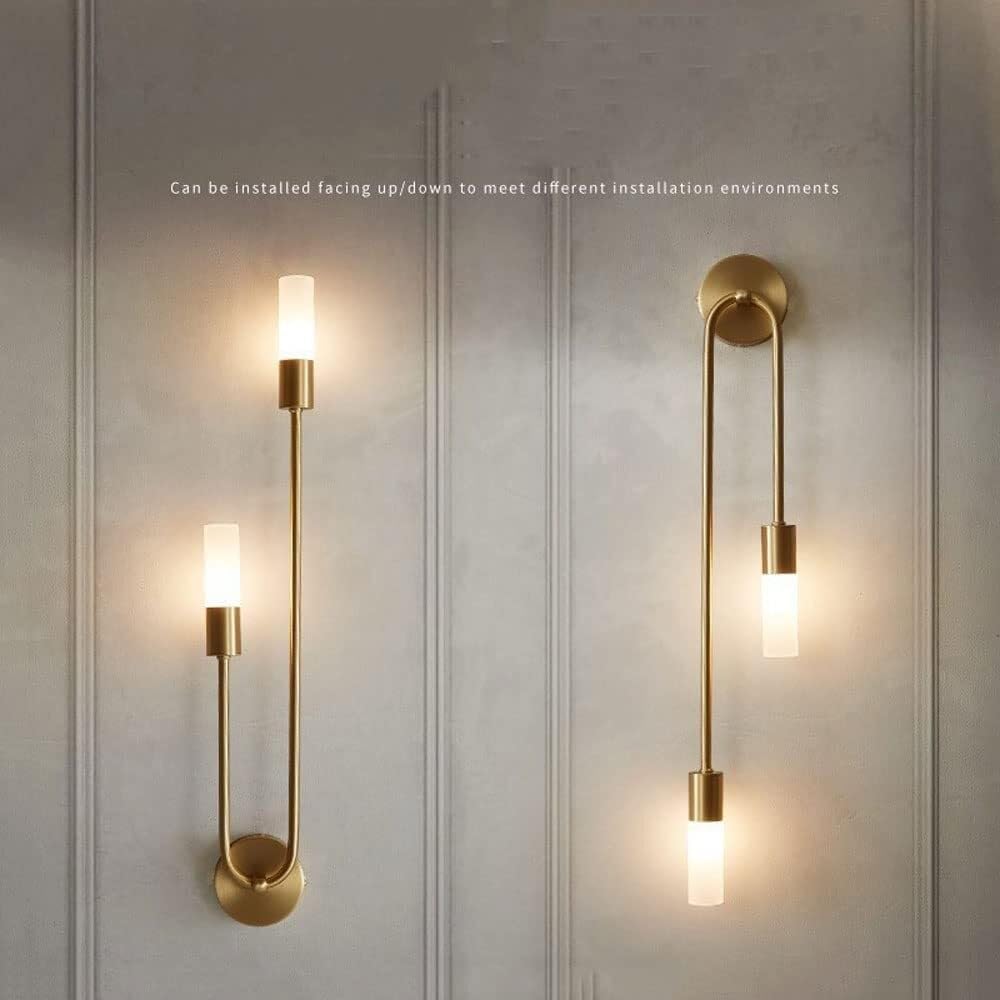 Applique da Parete Moderne della metà del secolo Lampada da toeletta da Bagno Vintage a 2 luci d Lampada da Parete lineare a LED Nera Lampada da Parete a Striscia Lunga per Camera da Letto Comodino