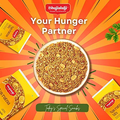 Image of Bhujialalji Khatta Meetha, Navratna Mix (Combo pack of 2) 2kg | Rajasthani Namkeen | indian Spices | Indian Tea Time Fresh & Mixture | Ready to eat.