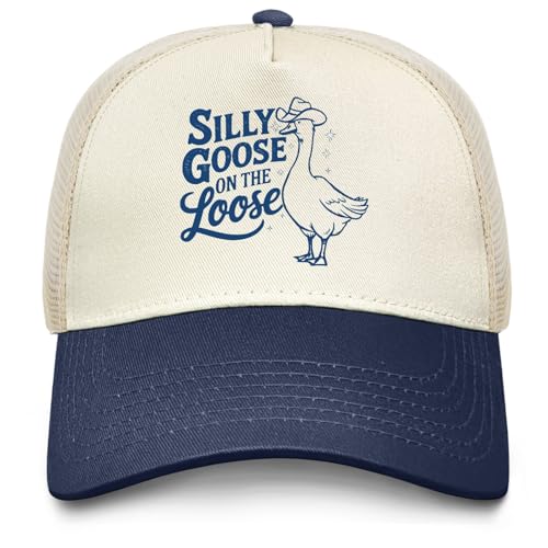 Image of Funny Goose Hat Silly Goose On The Loose Hat Men Baseball Hats Funny Cap