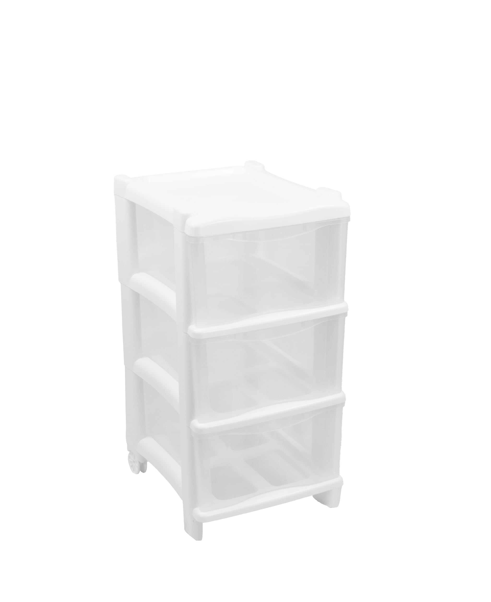 Gio'Style Commode Essential Cassie | 3 tiroirs | Blanc | H 60 cm | Fabriqué en Italie