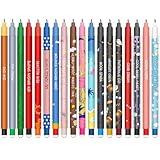 HTGWCG Lot de stylos gel effaçables - Noël Erasable Ink Pens avec encre effaçable thermosensible, une variété de couleurs d'encre, 0,7 mm (Set de 18 stylos effaçables à thème)