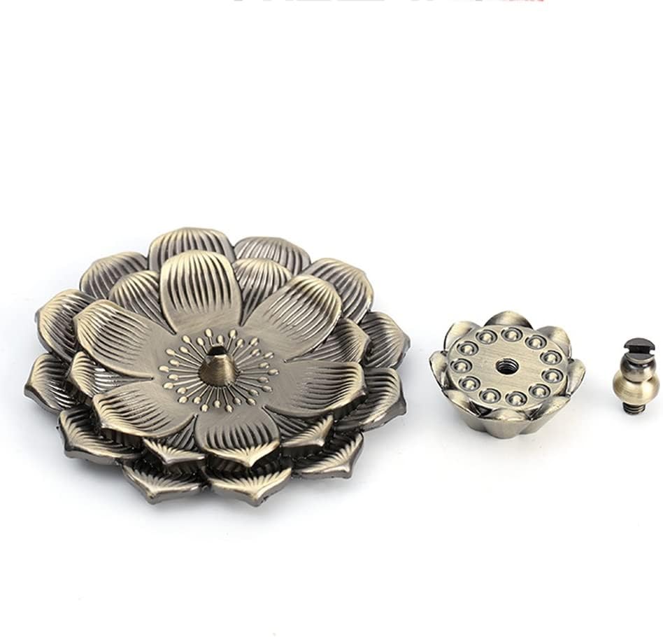 Incense Burner Backflow Incense Burner Stick Incense Holder Home Buddhism Decoration Coil Lotus Censer Alloy Zen Budd Home Decor Incense Fountain