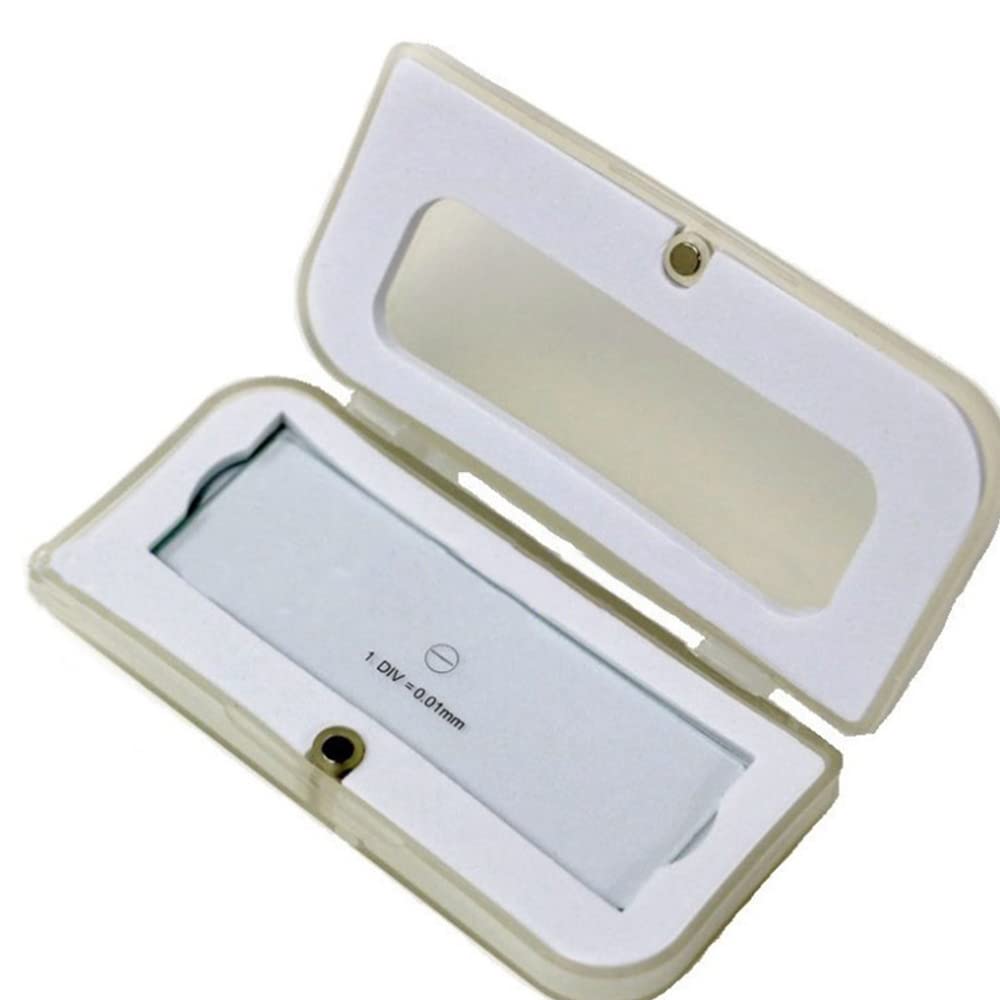 Lame D'étalonnage Micromètre Pour Microscope - 0.01mm, 25x75mm, Réticule, Marque Cnscope