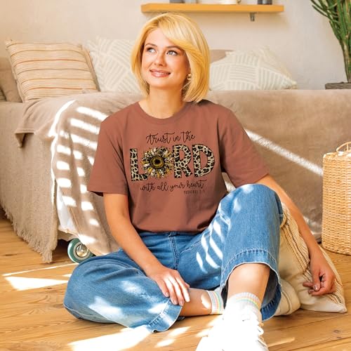 Love in Faith | Trust in The Lord | Autumn Shirts for Women | Christian Graphic Tee | Inspirational Gift for Her3