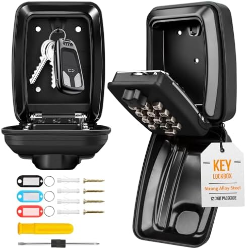 Key safe wall mounted Police Approved waterproof and Large Capaci...