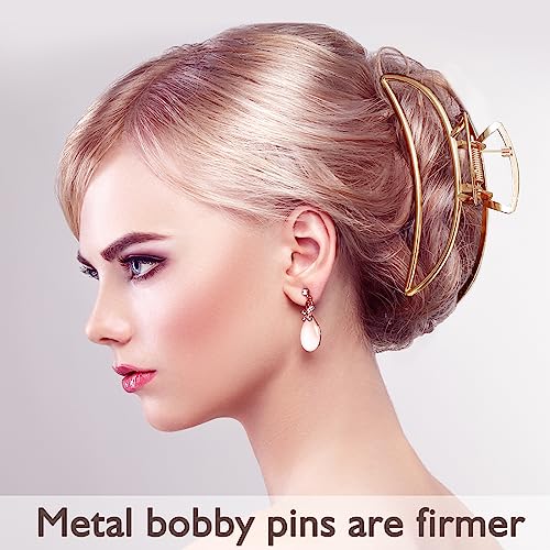 8 peças de prendedores de cabelo, 5 grampos de garra de cabelo quadrados foscos e 3 grampos de cabel
