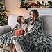 GONAAP Fuzzy Faux Fur Throw Blanket Twin Size Frosty Black Super Soft Cozy Plush Fuzzy Shaggy Blanket for Couch Sofa Bed (Frosty Black, Twin(60