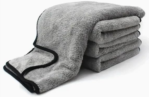 SAVOSWEET 3 Piezas Paño de Microfibra para el Coche, Absorbentes, No Dejan Rastro, No Dejan Pelusa, Toalla de Microfibra Coche Multiusos Profesionales para el Cuidado del Coche, 60x40cm,Gris