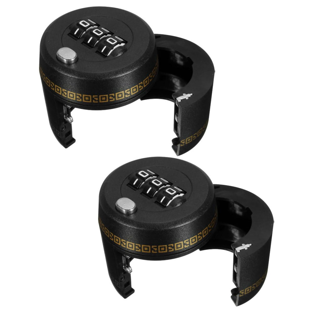 Artibetter 2pcs Black Combination Password Lock Wine Bottle Stopper Security Cap for Wine Whiskey Liquor Bottles for Bar and Home Use