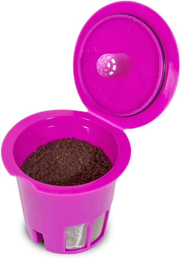 Perfect Pod Cafe Flow Reusable Coffee Pod Filter - Refillable K Cup Capsule Compatible with Keurig K-Mini Plus K-Duo, K-Slim and Select Single Serve Coffee Makers (See Full Compatibility Chart)