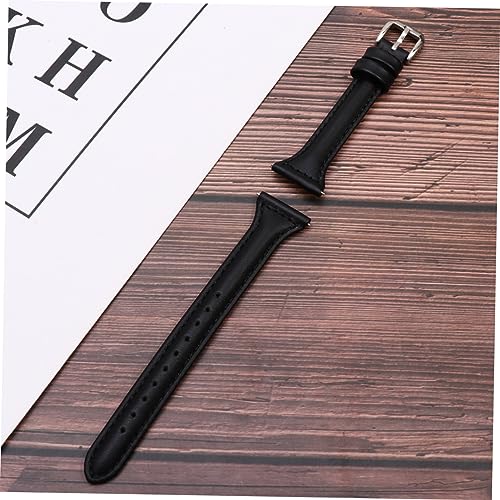 Leather Watchband for Watch Strap Black Stylish Replacement Band for Casual and Formal Attire and Comfortable Wristwatch Accessory3