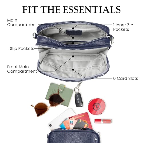Image of befen Genuine Leather Crossbody Bags for Women, RFID Leather Purses