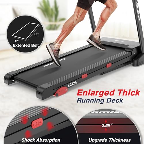 Image of Folding Electric Incline Treadmill for Home, 8MPH Speed, 250lbs, APP Control, 15 Programs & 3 Modes, Touch Screen Display, Bluetooth Speakers