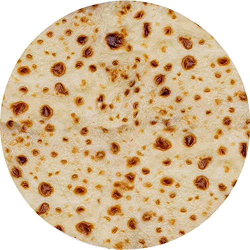 RAINBEAN Burrito Tortilla Blanket, Round Novelty Blanket Giant Human