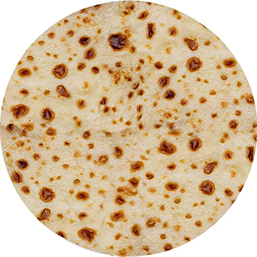 Abaysto Round Blanket,Burritos Tortilla Blanket for Adult and Kids, Giant Funny Realistic Food Throw Blanket, Novelty Soft Flannel Blanket