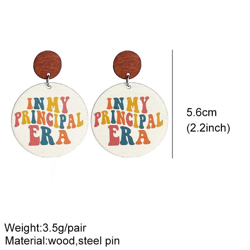 Colorful Sunflower Wooden Drop Earrings for Teachers, Students,Principals, Educators, Librarians Cute Geometric Round Leopard Printed Read Book Stud Earrings Graduation Back to School Jewelry2