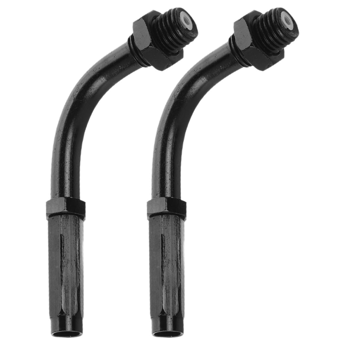 MAGICLULU Vis de Réglage pour Câble d'Accélérateur et Embrayage Moto Alliage d'Aluminium Noir Tête Coudée à 90° 2 Pièces Outil pour Réglage Précis Accessoires de Modification Moto