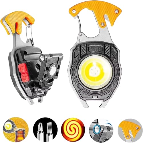 VVG TRADERS Mini Portable LED Flashlight COB Keychain Led Light with Bottle Opener, Magnetic Base and Folding Bracket Mini Cob 800 lumens Night Fishing Camping Emergency Keychain Light-picture-35