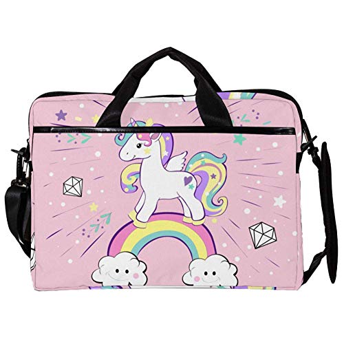 Bolso bandolera para portátil 14 pulgadas a 15 maletín Unicorn and Diamond funda