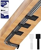 80PCS Hook and Loop Cable Ties, Hook and Loop Cable Straps, Under Desk Cable Management, Adhesive Cable Clips...