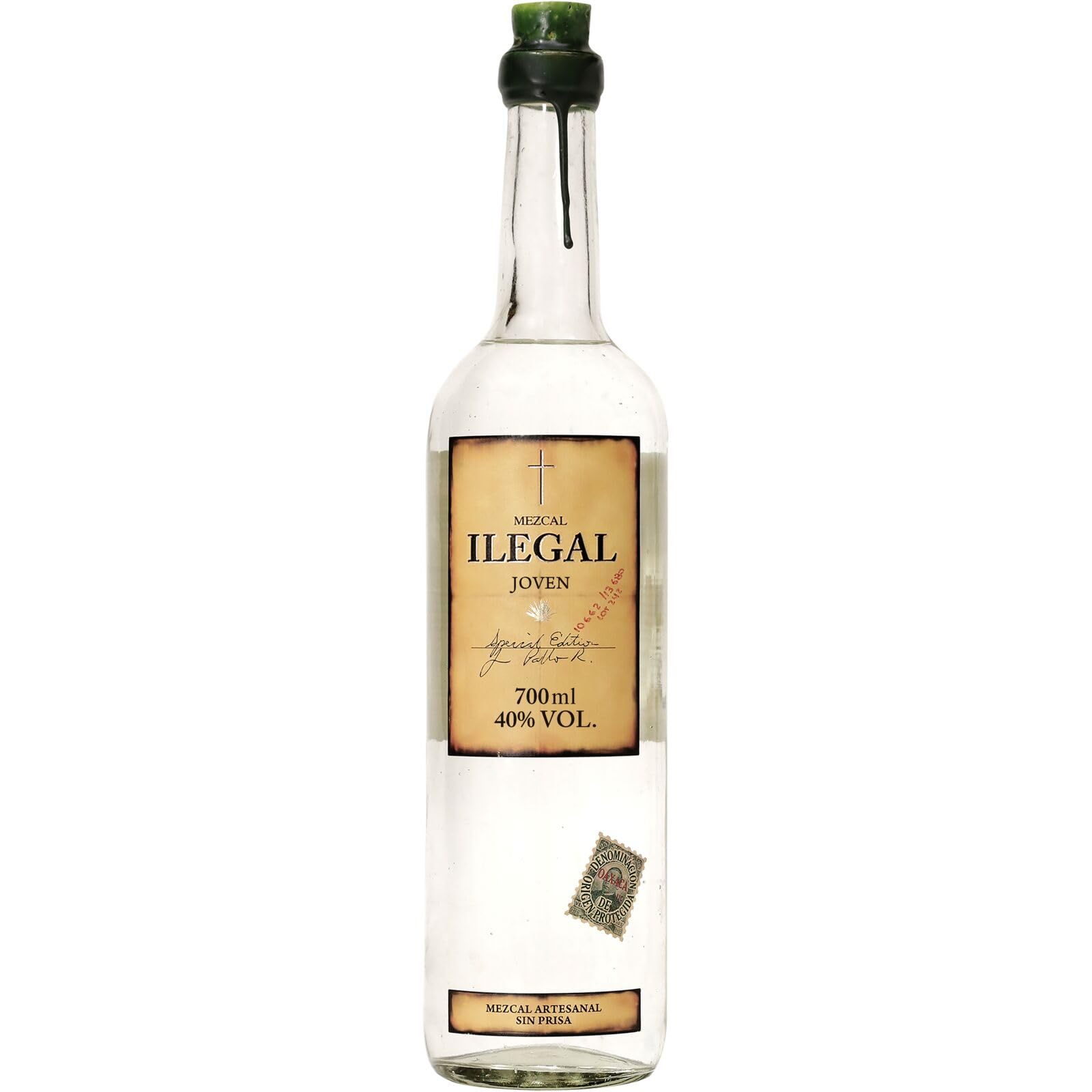 Joven Mezcal, Unaged and Double-Distilled Spirit Made With 100% Espadin Agave, 40% ABV, 70cl / 700ml