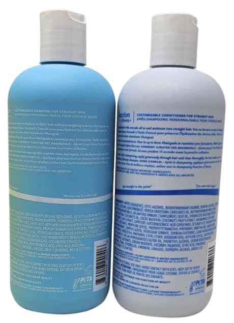 Miniatura 4 de Function of Beauty - Juego de champú y acondicionador para cabello liso (11 onzas) y toalla exfoliante Tesadorz