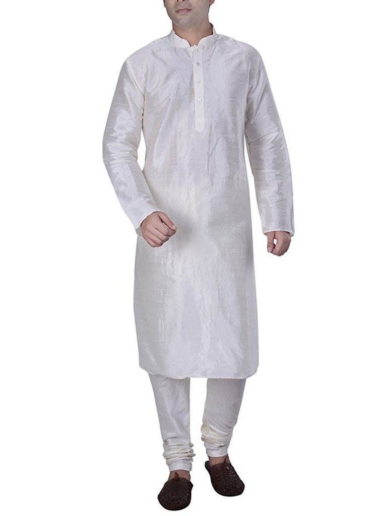 Churidar Royal Kurta de mezcla de seda para hombre en color tradicional 4