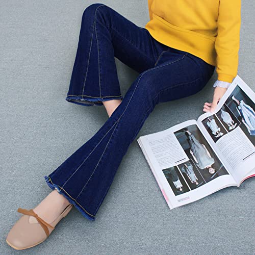 MEILONGER Girls Flared Jeans Kids Bell Bottom Pants Size 8,10-12,14-16,18-202