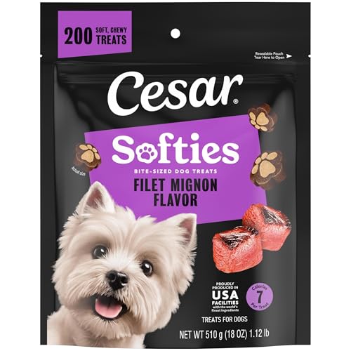 Cesar Softies Filet Mignon Flavor Chewy Soft Dog Treats, 18 oz - image 1