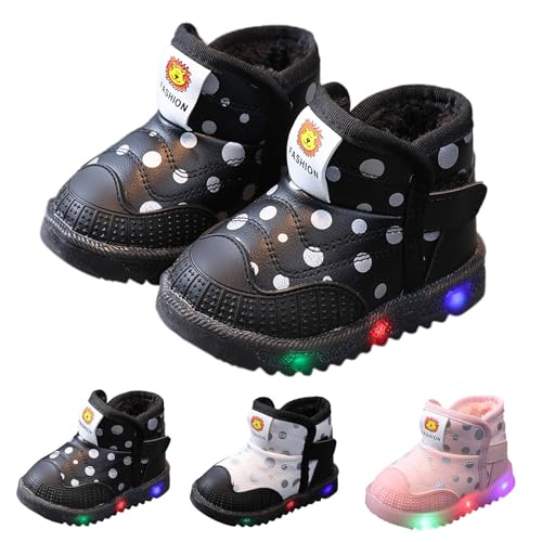 Toddler Kids Led Shoes Winter Luminous Cotton Light Boots Snow Shoes Girls Boys Snowproof Fleece Casual Shoes2