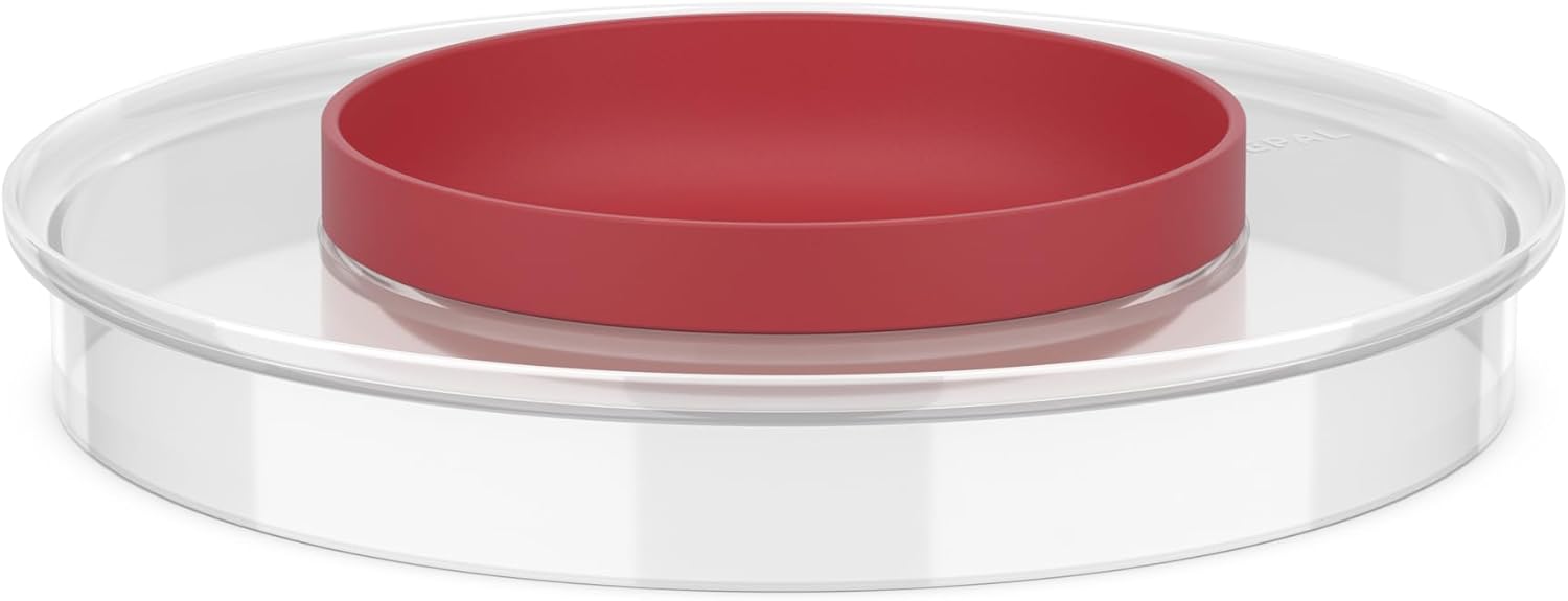 Mepal - Splashproof Lid Chef it - Fits 3000 ml Mixing Bowl - Extra Bowl inside - No Splashes, keeps the Countertop clean - Microwave & Dishwasher Safe - 250 ml - Coral