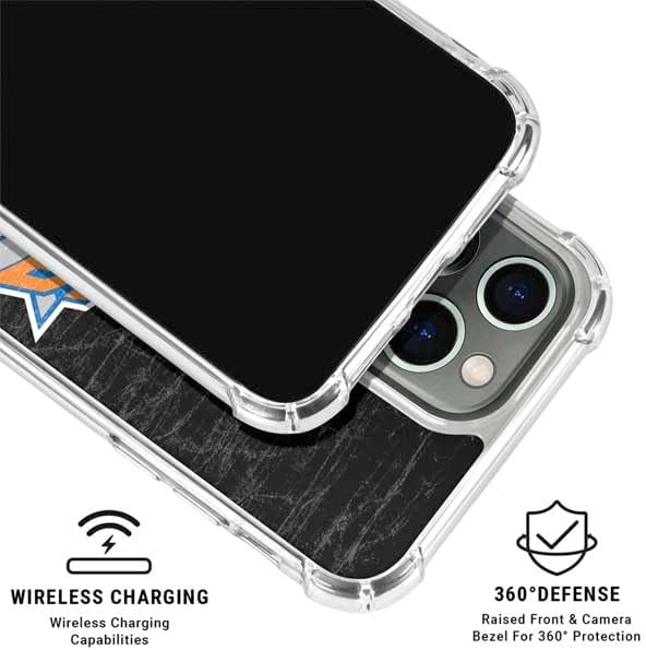 Skinit Clear Phone Case Compatible with iPhone 16 Pro Max - Officially Licensed NBA New York Knicks Black Secondary Logo Design