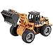 deAO RC Front Loader Dumper Truck Excavator with LED Lights and Sounds Radio Controlled Construction Truck Include Rechargeable Battery and Charger