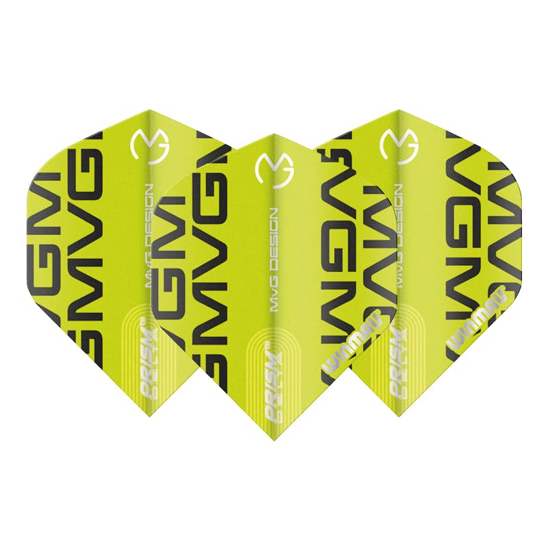 WINMAU Prism Delta Michael Van Gerwen MvG Green Extra Thick Dart Flights - 10 sets per pack (30 dart flights in total) - Image 4