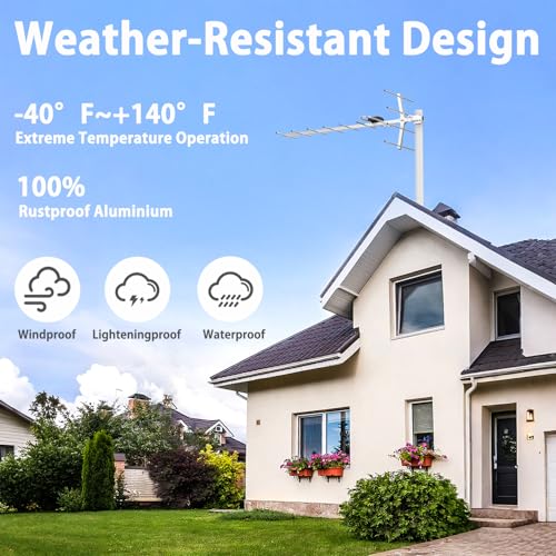 Outdoor Digital HDTV Antenna,Antennas for TV Support Attic or Roof Mount - image 3