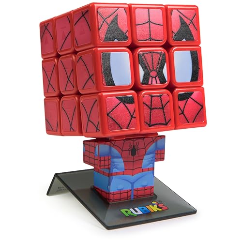 Image of Rubik's Cube, Spider-Man Cuber, Marvel Collectible Fidget Toy & Desk Decor, Problem-Solving Brain Teaser, Classic Color-Matching Puzzle, Sensory Puzzle for Fans of Marvel Rivals Ages 8 & Up