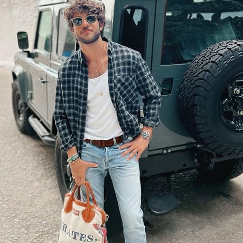 Canvas Web Belt Double D Ring Plaid Belt Matte Back Buckle Long Waistband for Women Men3